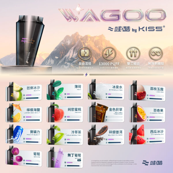 迪拜爆款【WAGOO❣️哇酷拋棄式6500口❣️】by KIS5 的高端品牌 滿10送1