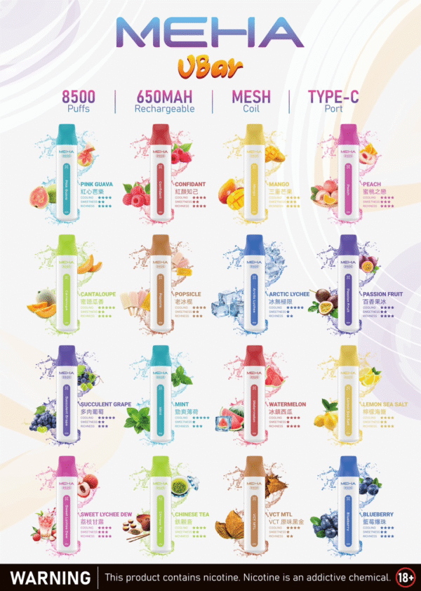 MEHA魅嗨拋棄式/8500口可充電【滿十送一】