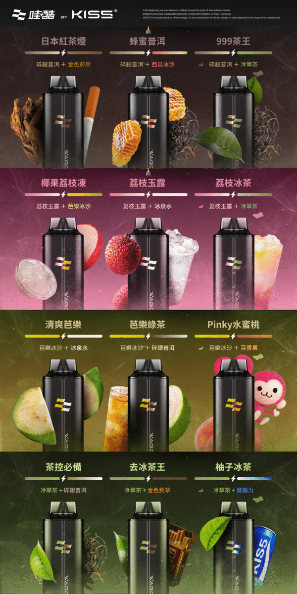 迪拜爆款【WAGOO❣️哇酷拋棄式6500口❣️】by KIS5 的高端品牌 滿10送1